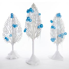 Winterland Icicle Cardboard Trees Kit (set of 3)